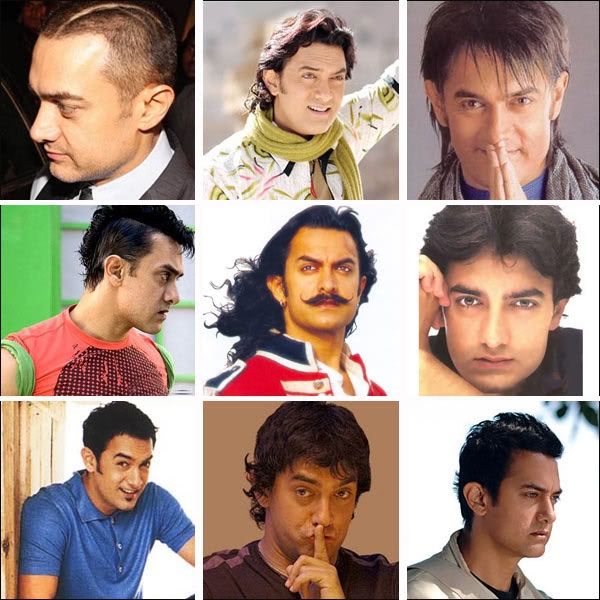 Image result for aamir khan's different hair style